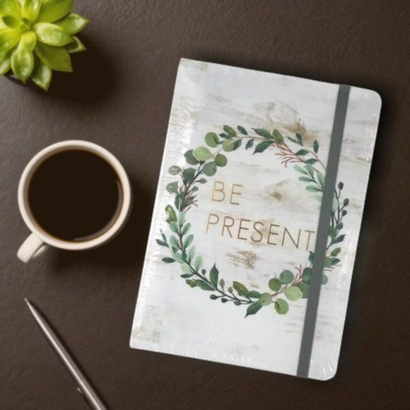 Journal Notebook Diary with Stickers "Be Present”  80 Sheets - Picture 1 of 3